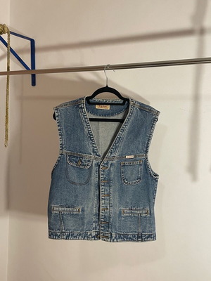 Τζιν γιλέκο Madoc σαν καινούργιο, μπλε, μέγεθος M