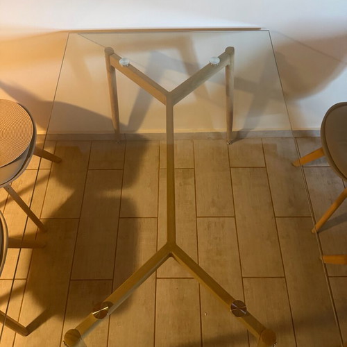 Glass dining table like new 150x90x75