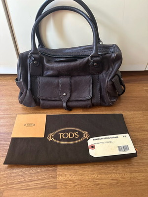 Τσάντα Tod's Besonville Small χειρός, σαν καινούργιο, καφέ pebbled δέρμα