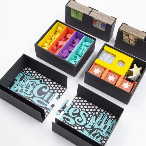Cities Board Game Organizer New 3D Printed Insert for Sleeved Cards
