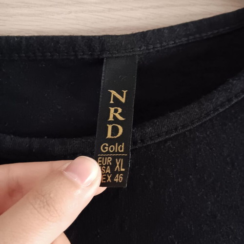 Women's short-sleeve blouse black used, sizes L and XL
