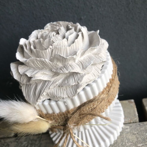 Boho plaster candlestick new