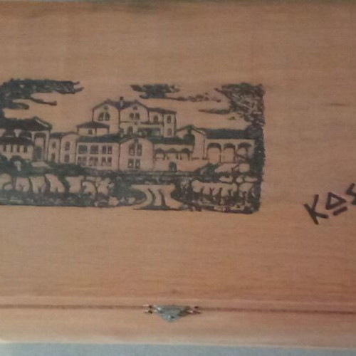 Amethystos wine Ktima Lazaridi 3 liters like new with wooden case 1996