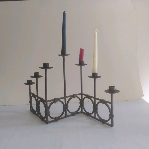 Metal Handmade 7-Candle Candlestick New