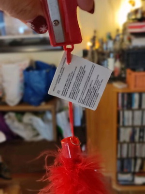 Pencil sharpener with decorative feather new