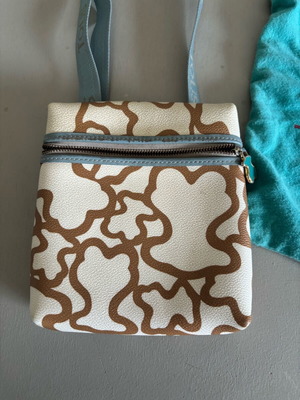 Tous crossbody bag used, beige and turquoise