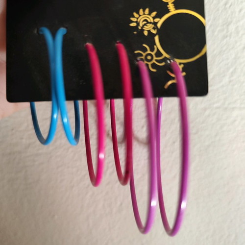 Colorful earrings new, all pairs set