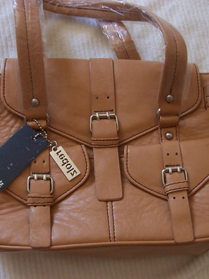 Redolz τσάντα χειρός καινούργια, γνήσιο δέρμα καφέ