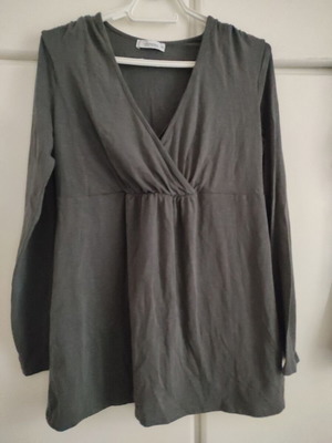 Premaman collection μπλούζα εγκυμοσύνης και θηλασμού σε γκρι, μέγεθος XL