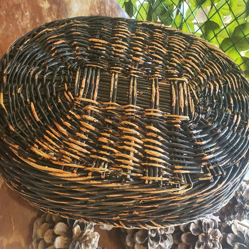Basket with 15 pine cones