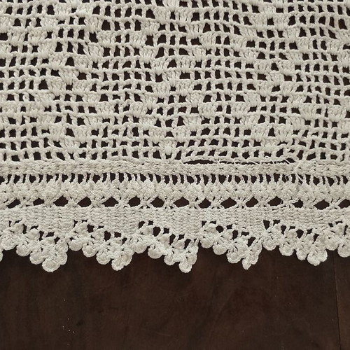 Vintage handmade lace curtains used, cottage style, 70×32 cm each