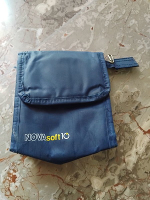 Μπλε τσαντάκι pouch mini organizer μεταχειρισμένο με καθρέφτη