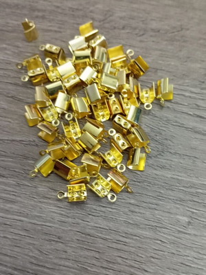 Metallic 10mm connectors pack of 57, gold color