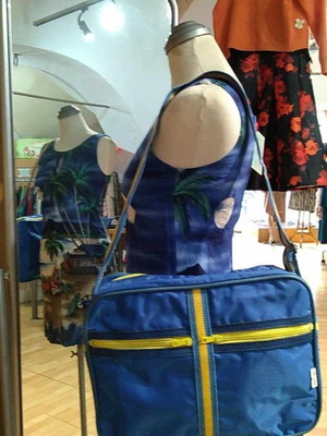 Vintage Lyc Sac school bag new, 1980s style