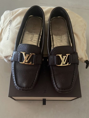 Louis Vuitton loafers used, brown, sizes 36.5 and 37