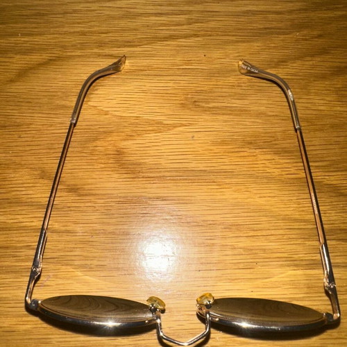 Sunglasses used, black and gold