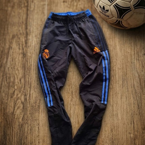 Adidas Real Madrid pants like new, black with blue stripes