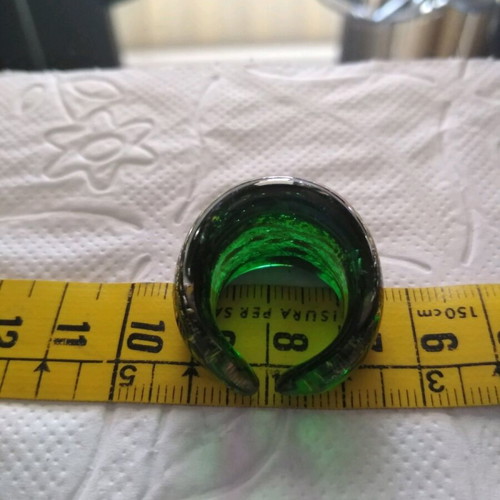 Murano ring new in green color