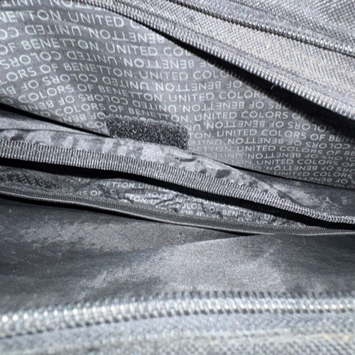 Benetton laptop bag used, black with multiple compartments