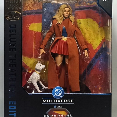 McFarlane DC Multiverse Supergirl Krypto 7" Action Figure Gold Label new