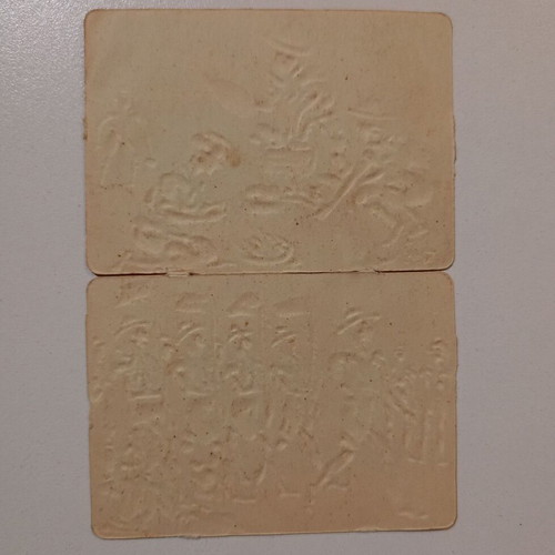 Scout decals used, two pieces, 1930s-1950s era