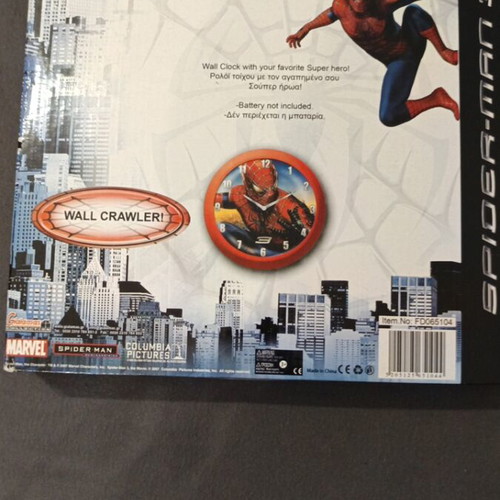 Spiderman wall clock new, analog