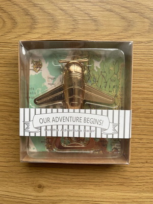 Pilot aviation bottle opener new, gold color