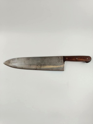 Sabatier Trumpet chef knife used, handmade heavy early 20th century