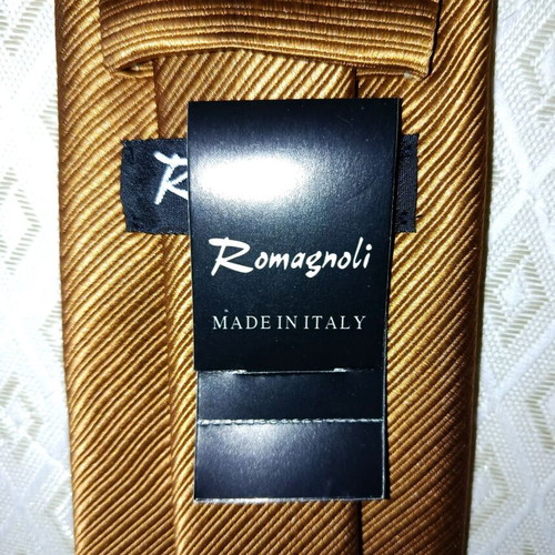Italian Romagnoli tie new gold color