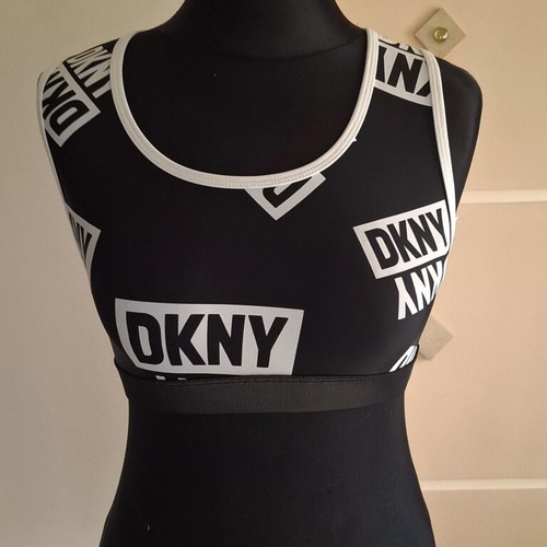 DKNY swimsuit top new with tag, size S-M, black and white