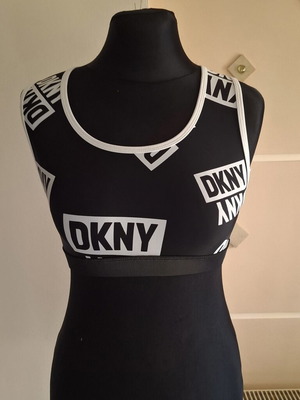 DKNY μπουστάκι μαγιό καινούριο με ετικέτα, μέγεθος S-M, μαύρο και άσπρο
