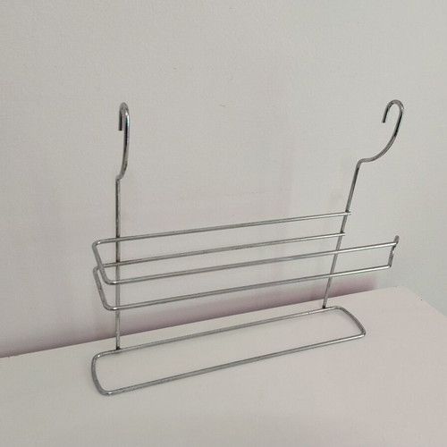 Metal Hanging Shelf used, silver color, 34x16x30 cm