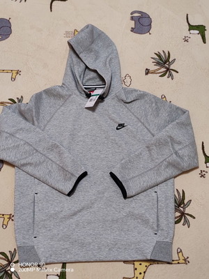 Nike Tech φούτερ με κουκούλα νέο, γκρι, μεγέθη XL XXL