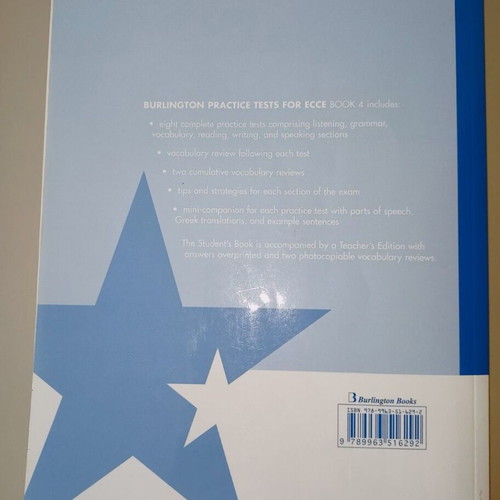 Burlington Practice Tests for Michigan ECCE Book 4 Teacher's Book like new