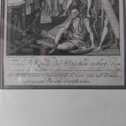 Chalcographies 18th Century by Johann Caspar Weinrauch used, framed set