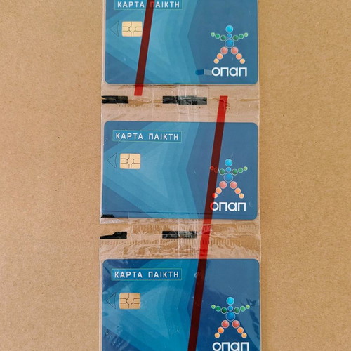 OPAP cards new, pack of 18 closed and open