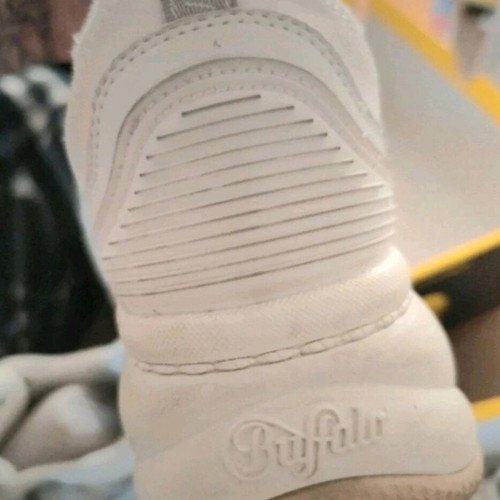 Buffalo platform sneakers like new, size 39, white and gray