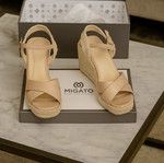 Migato women's platform shoes used, size 38, beige