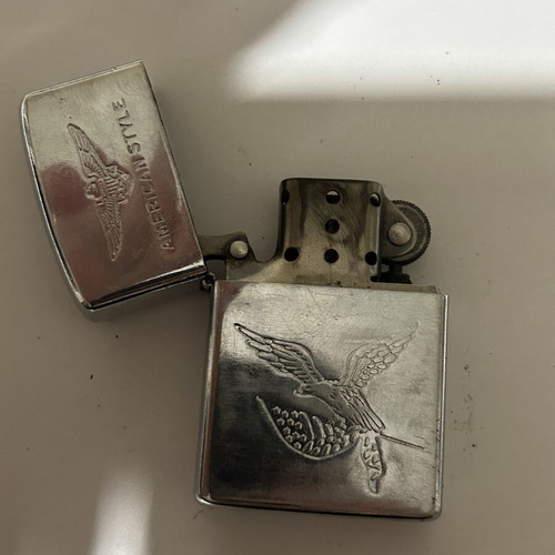 Star gasoline lighter used with American Style and You Light My Fire engravings