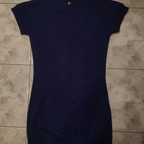 Knitted dress dark blue like new, size L