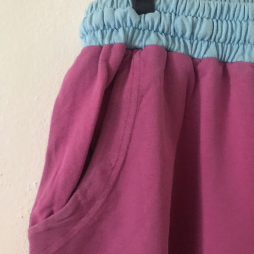 Body Talk Bermuda shorts like new, 100% cotton, size XL, pink and turquoise