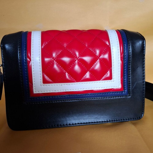 Moschino shoulder bag tricolore like new, blue and red