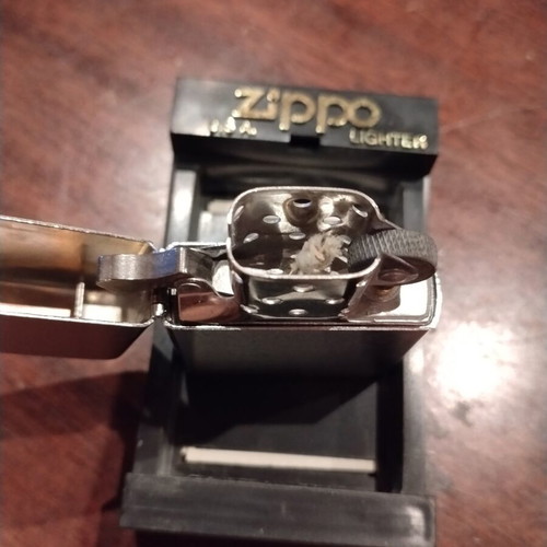 Zippo lighter set 2 pieces Brush Finish Chrome 1998 & 1941 Vintage Replica Chrome
