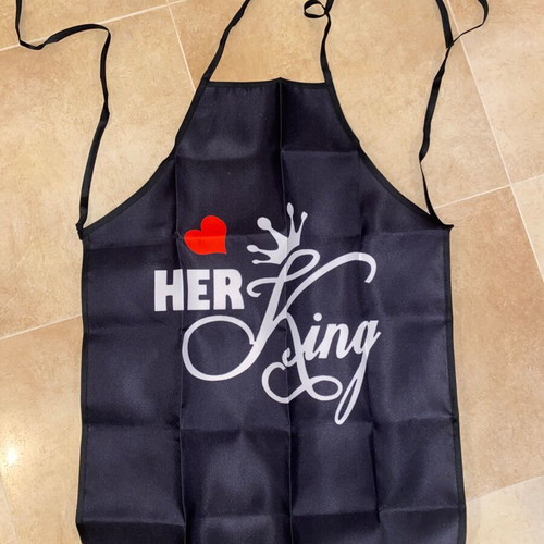 Apron set His Queen - Her King new, two pieces