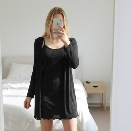 Cardigan and dress new with tag, black