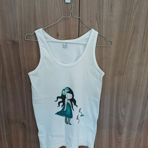 T shirt Santoro white sleeveless like new