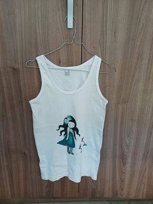 T shirt Santoro white sleeveless like new