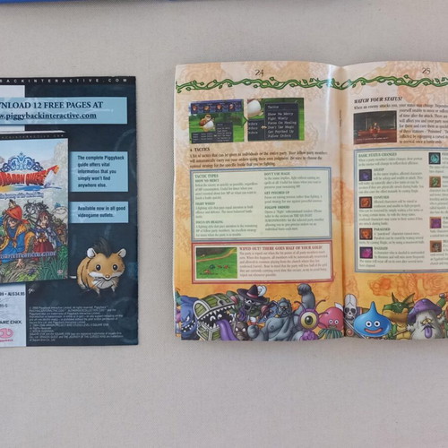 Dragon Quest The Odyssey of the Cursed King PS2 case and manual used