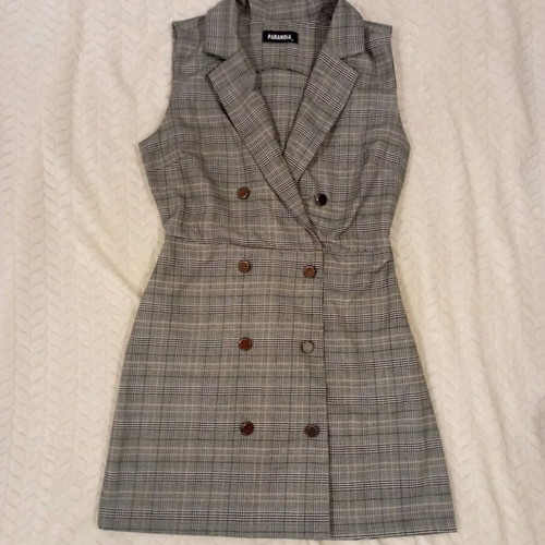 Paranoia medium mini dress checked like new