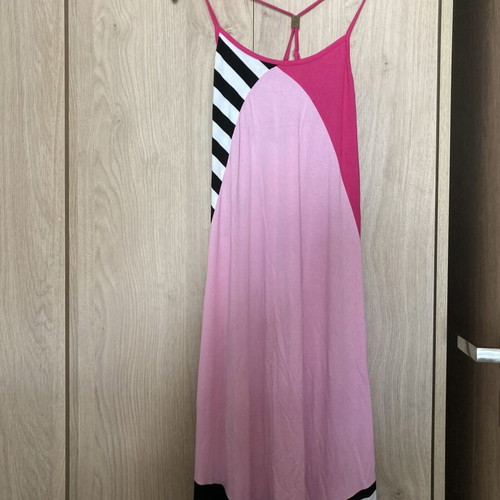 Thesis long dress like new, black and pink, size S